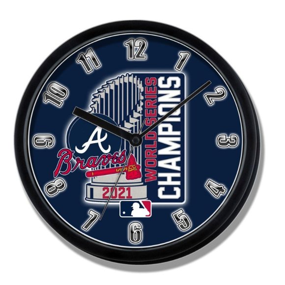Atlanta Braves MLB world series 2021 champions Clock NEW - Picture 1 of 4
